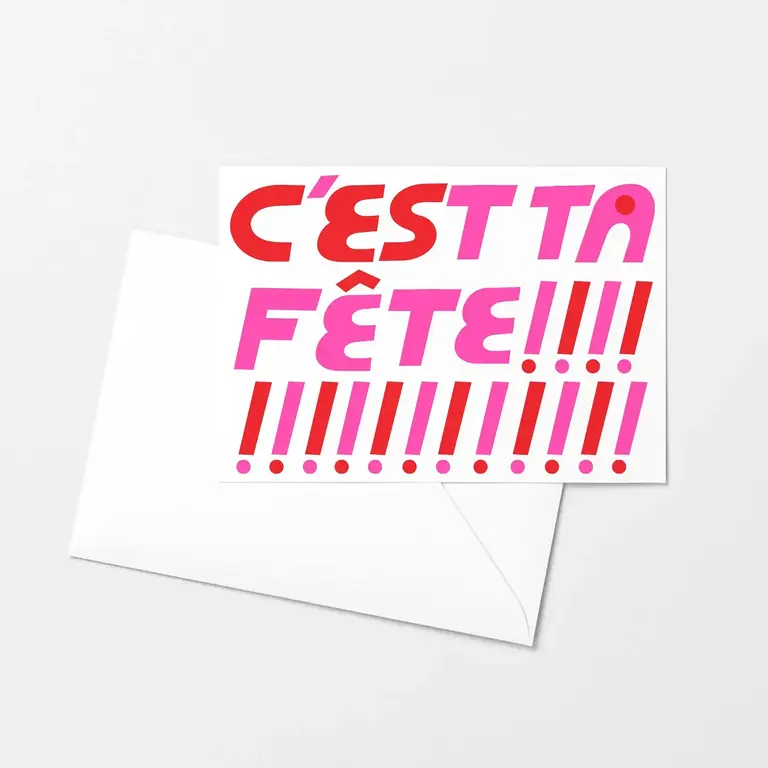 Mezzaluna Mezzaluna Risograph Card C'est Ta Fête