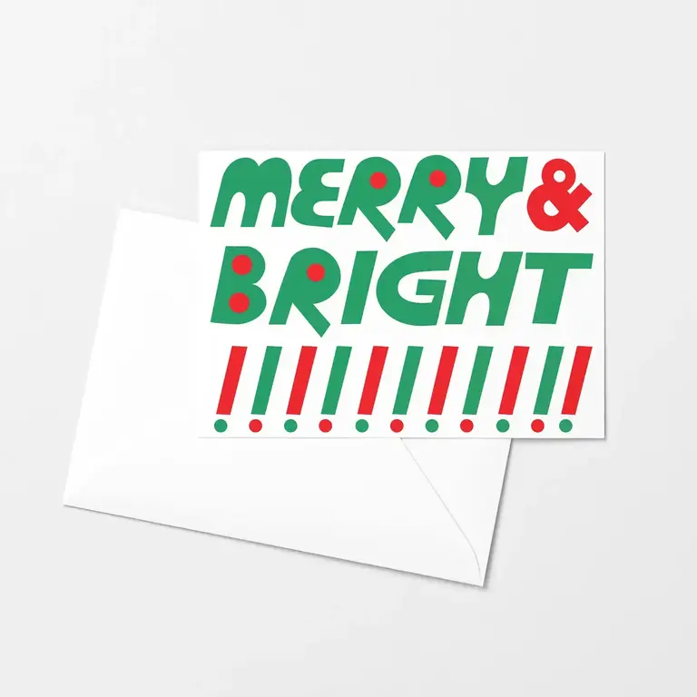 Mezzaluna Mezzaluna Risograph Card Merry & Bright