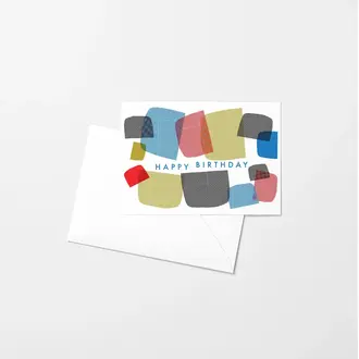 Mezzaluna Mezzaluna Risograph Card Happy Birthday