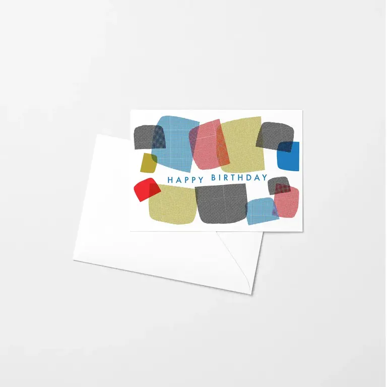 Mezzaluna Mezzaluna Risograph Card Happy Birthday