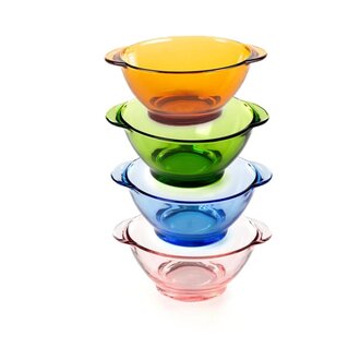 ICM Duralex Lys Bowls S/4 510ml Mixed Colours ICM Duralex Lys Bowls S/4 510ml Mixed Colours