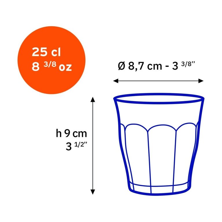ICM Duralex Picardie Tumbler S/4 250ml - Rose
