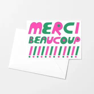 Mezzaluna Mezzaluna Risograph Card Merci Beaucoup