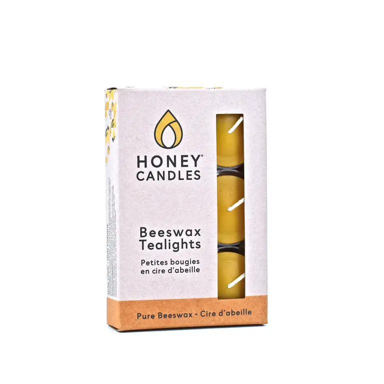 Honey Candles HC Beeswax Tealight Natural Box 6