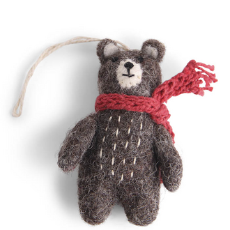 EGS EGS Fair Trade Ornament Grey Bear Ornament