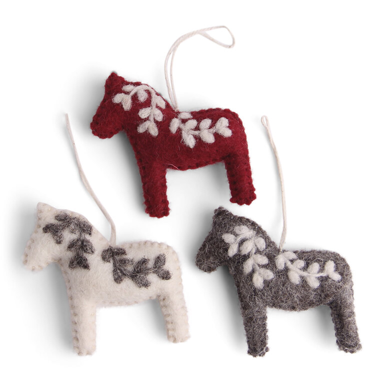 EGS EGS Fair Trade Ornaments Dala Horses Set/3