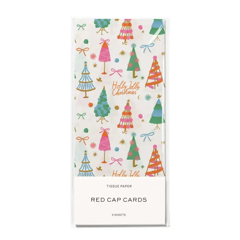 Red Cap Cards Red Cap Tissue Paper (5 sheets) Holly Jolly