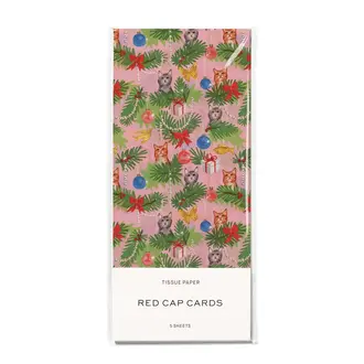 Red Cap Cards Red Cap Tissue Paper (5 sheets) Meowy Christmas