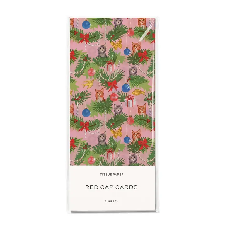 Red Cap Cards Red Cap Tissue Paper (5 sheets) Meowy Christmas