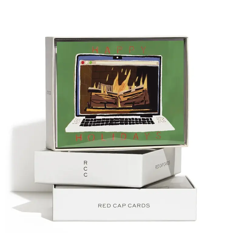 Red Cap Cards Red Cap Fireplace Glow Card Box/8
