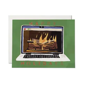 Red Cap Cards Red Cap Fireplace Glow Card