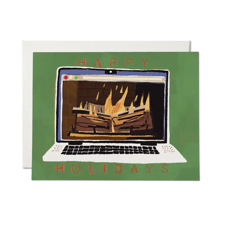 Red Cap Cards Red Cap Fireplace Glow Card