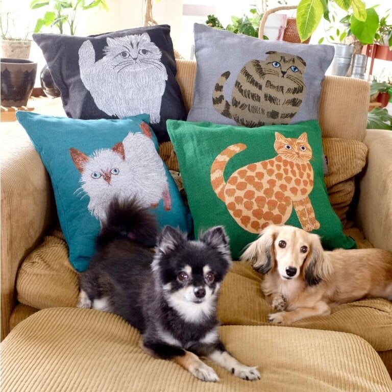 Hachi Japan Miyuki Matsuo Jacquard Cushion Cover Milo 45cm