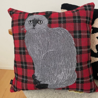 Hachi Japan Miyuki Matsuo Jacquard Cushion Cover Leo 45cm