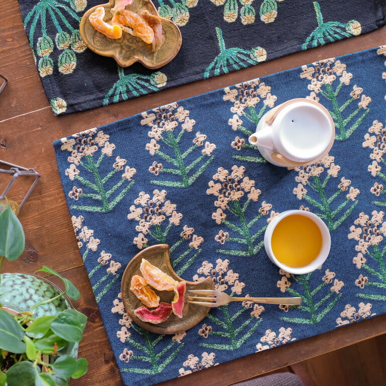 Hachi Japan Miyuki Matsuo Woven Jacquard Table Mat Nanohana 45x32.5cm