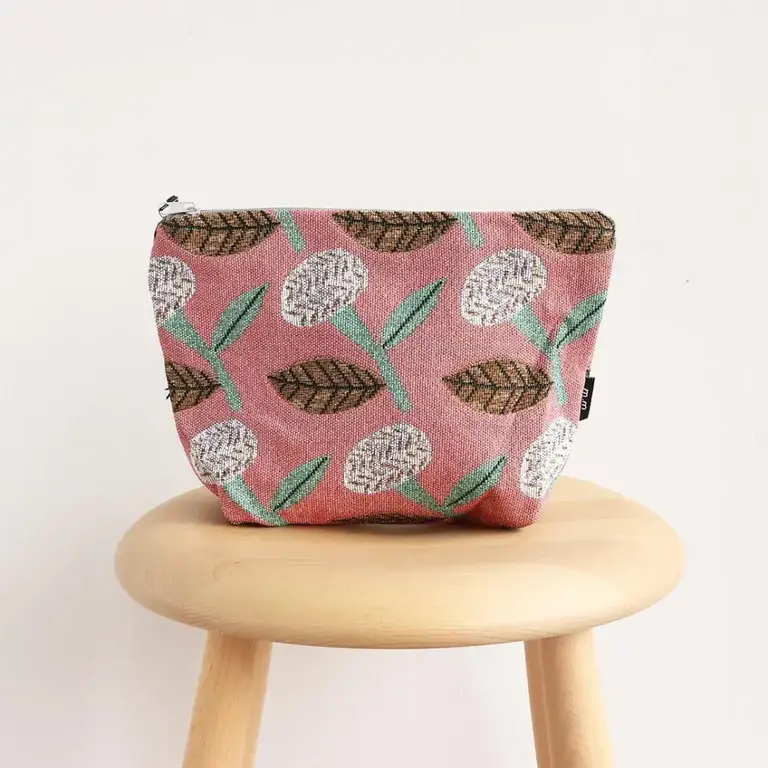 Hachi Japan Miyuki Matsuo Woven Jacquard Travel Pouch Ajisai