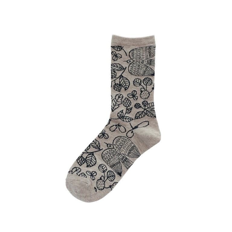 Hachi Japan Miyuki Matsuo Cotton Bird Socks O/S