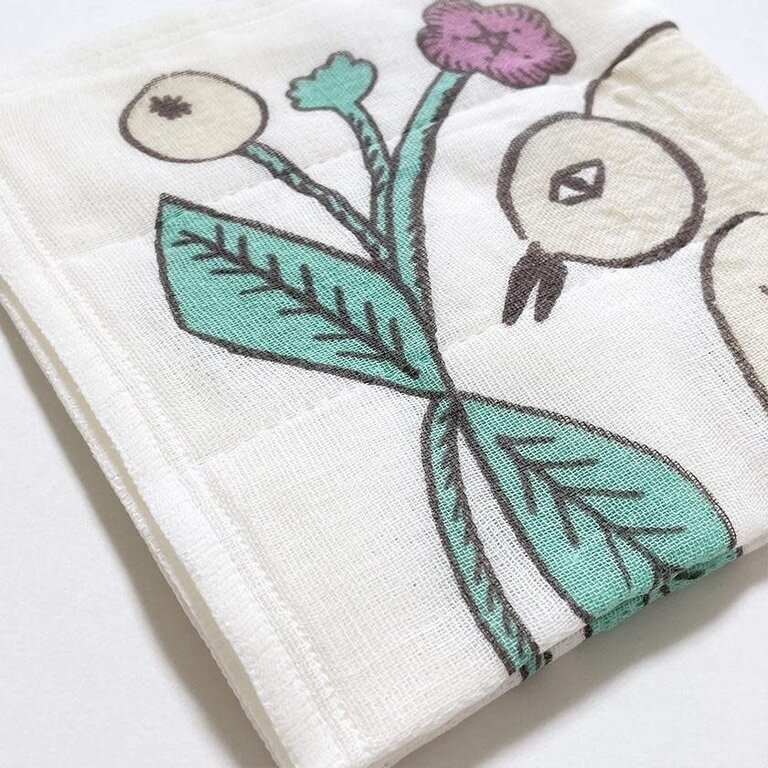 Hachi Japan Miyuki Matsuo Cotton Kaya Cloth Bird (Beige)