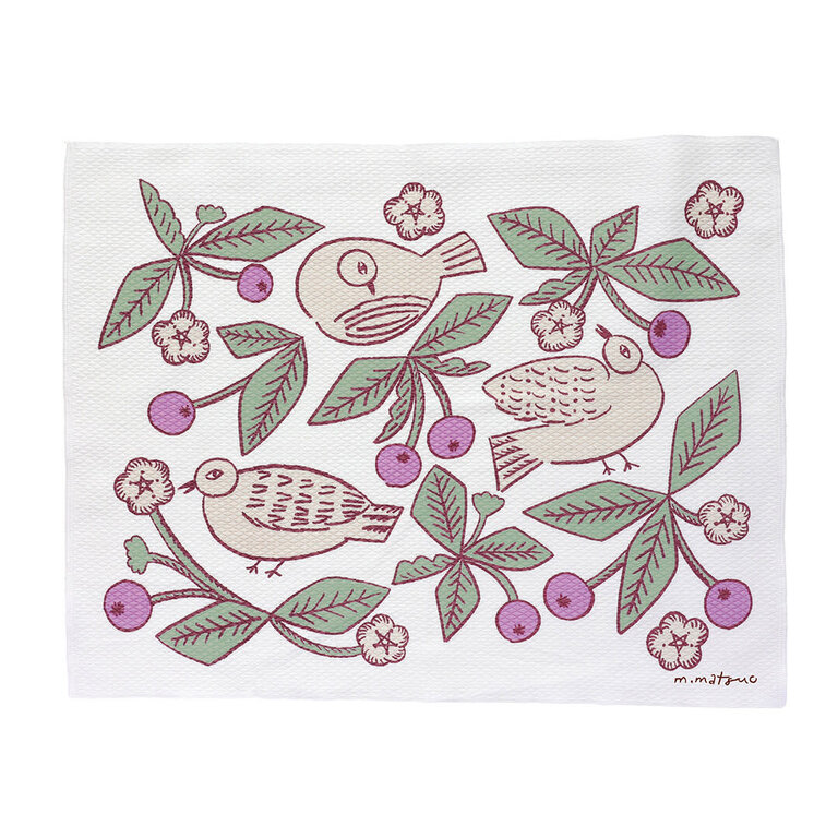 Hachi Japan Miyuki Matsuo Cotton Kitchen Cloth Bird (Beige)