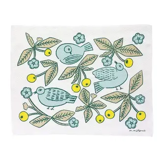 Hachi Japan Miyuki Matsuo Cotton Kitchen Cloth Bird (Blue)
