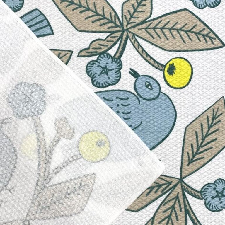 Hachi Japan Miyuki Matsuo Cotton Kitchen Cloth Bird (Blue)