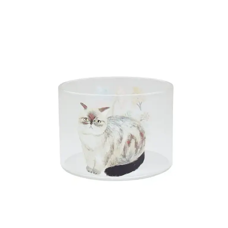 Miyuki Matsuo Heat Resistant Cat Tumbler (Short) Perle