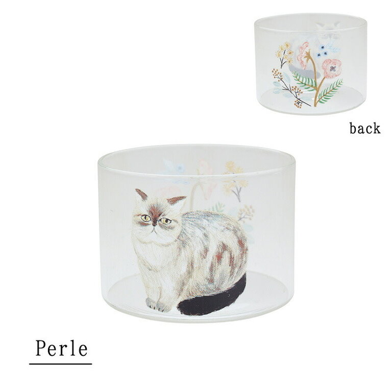 Miyuki Matsuo Heat Resistant Cat Tumbler (Short) Perle