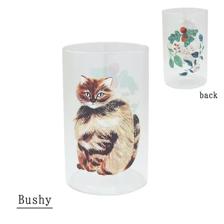 Miyuki Matsuo Heat Resistant Cat Tumbler (Tall) Bushy