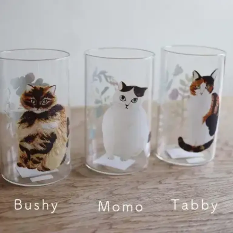 Miyuki Matsuo Heat Resistant Cat Tumbler (Tall) Tabby