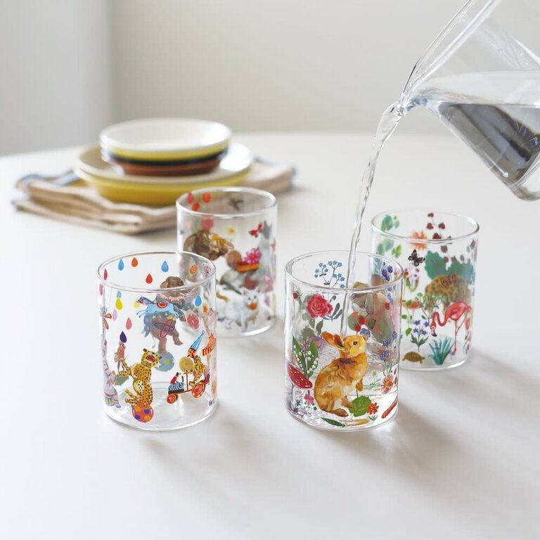 Nathalie Lete Heat Resistant Tall Tumbler Rabbits