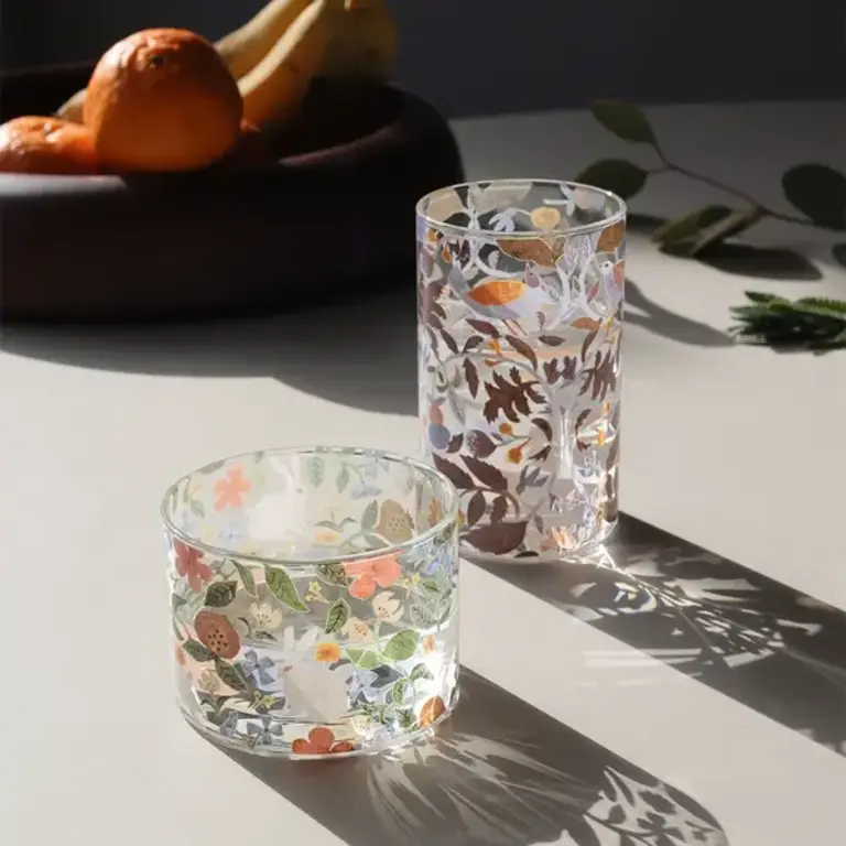 Miyuki Matsuo Heat Resistant Tumbler (Short) Rabbit & Plants