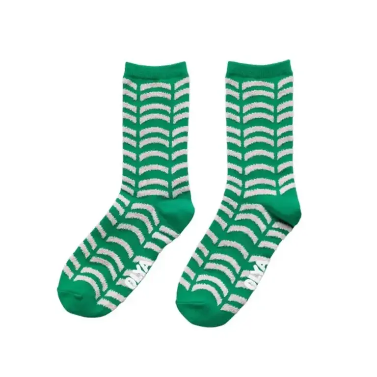 Hachi Japan Olya Fluffy Socks Green Tile