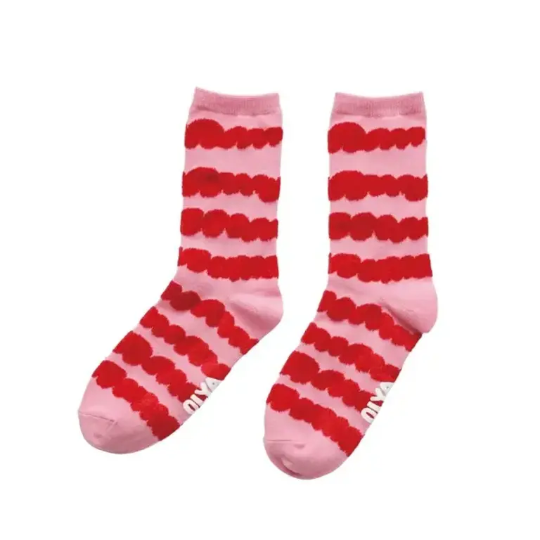 Hachi Japan Olya Fluffy Socks Pink Clouds