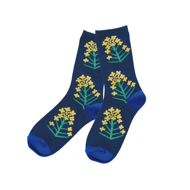 Hachi Japan Miyuki Matsuo Cotton Crew Socks Botanical O/S