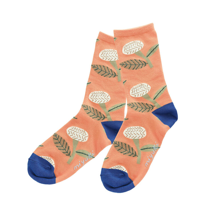 Hachi Japan Miyuki Matsuo Cotton Crew Socks Botanical O/S