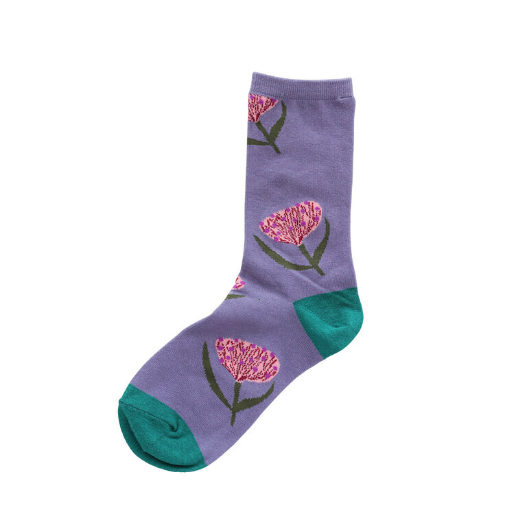 Hachi Japan Miyuki Matsuo Cotton Crew Socks Botanical O/S