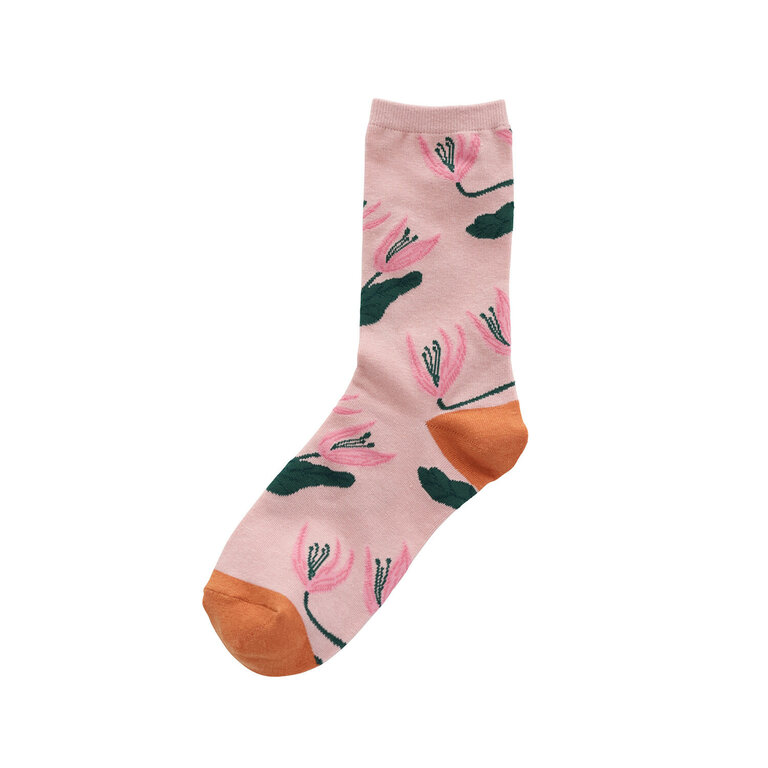 Hachi Japan Miyuki Matsuo Cotton Crew Socks Botanical O/S