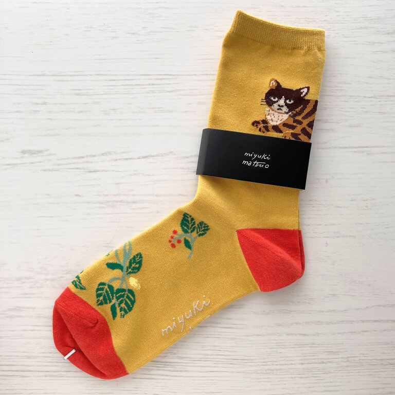 Hachi Japan Miyuki Matsuo Cotton Socks Cat