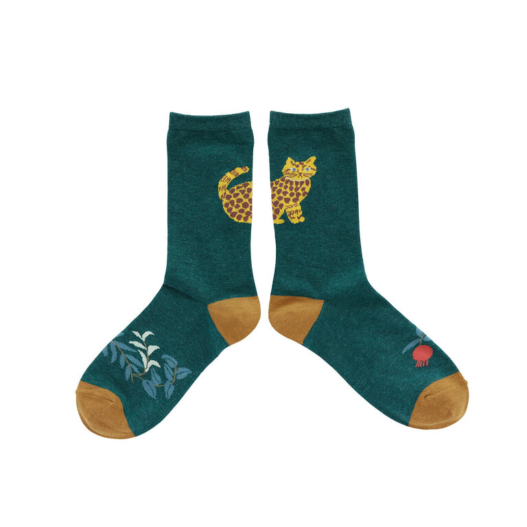 Hachi Japan Miyuki Matsuo Cotton Socks Cat
