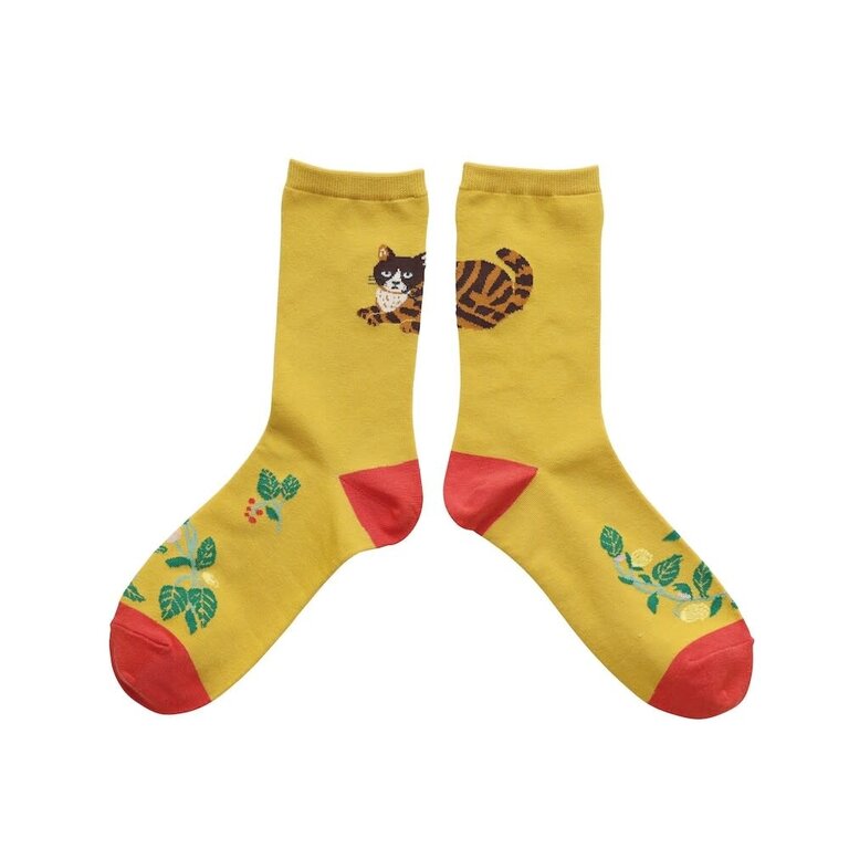 Hachi Japan Miyuki Matsuo Cotton Socks Cat