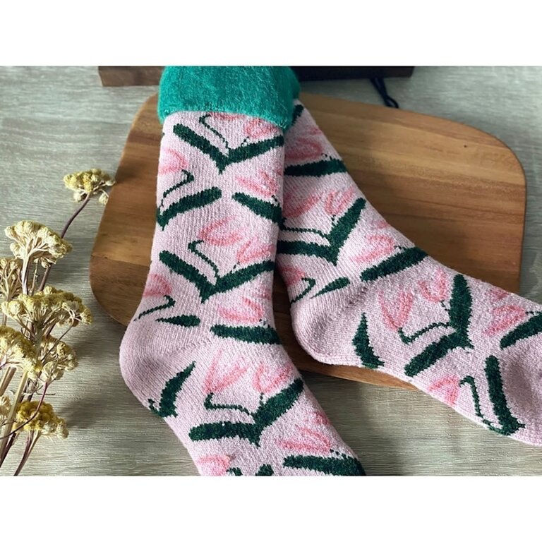 Hachi Japan Miyuki Matsuo Cozy Fleece Lined House Socks