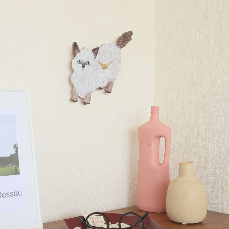 Hachi Japan Matsuo Miyuki Diecut Cat Wall Clock