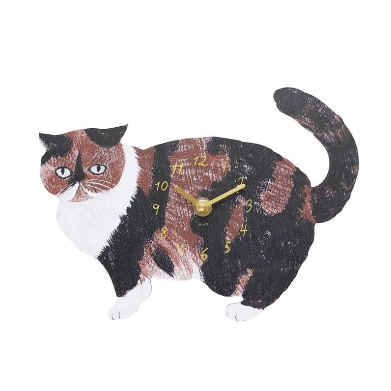 Hachi Japan Matsuo Miyuki Diecut Cat Wall Clock