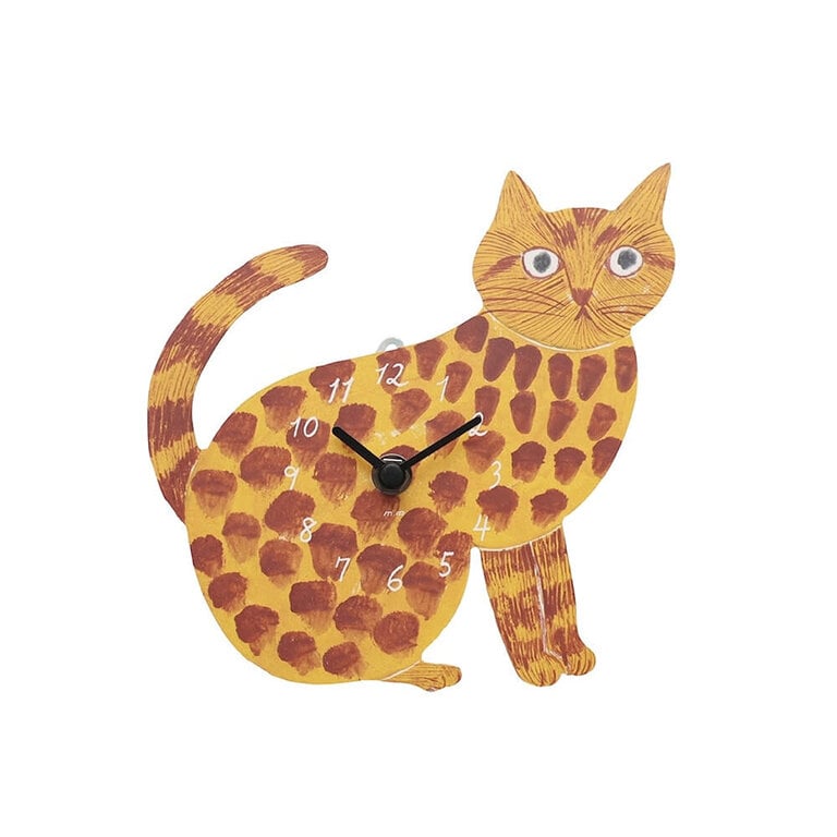 Hachi Japan Matsuo Miyuki Diecut Cat Wall Clock