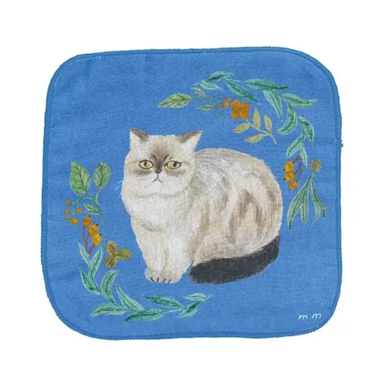Hachi Japan Miyuki Matsuo Cotton Cat Handkerchief