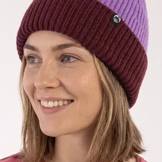 Danefae Danefae Warm Thoughts Merino Beanie Purple/Dark Wine