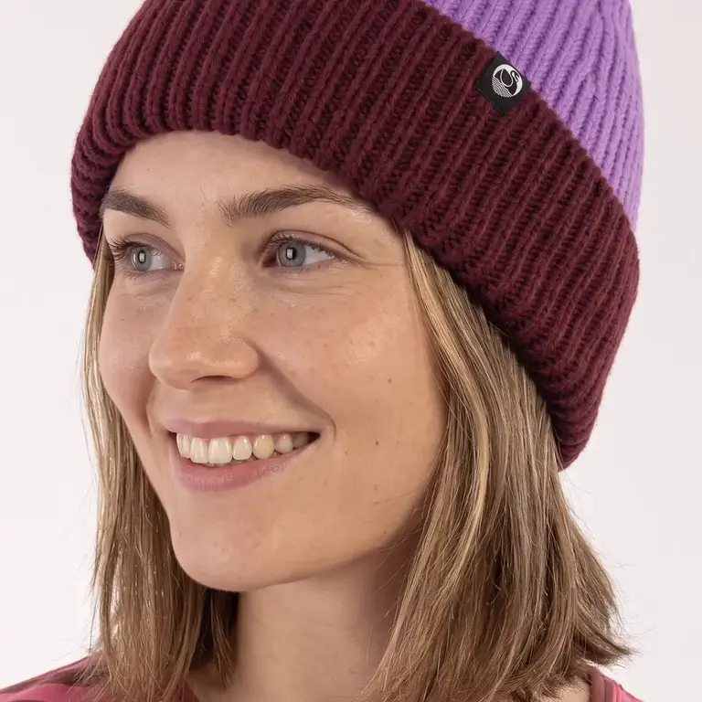 Danefae Danefae Warm Thoughts Merino Beanie Purple/Dark Wine