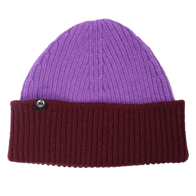 Danefae Danefae Warm Thoughts Merino Beanie Purple/Dark Wine