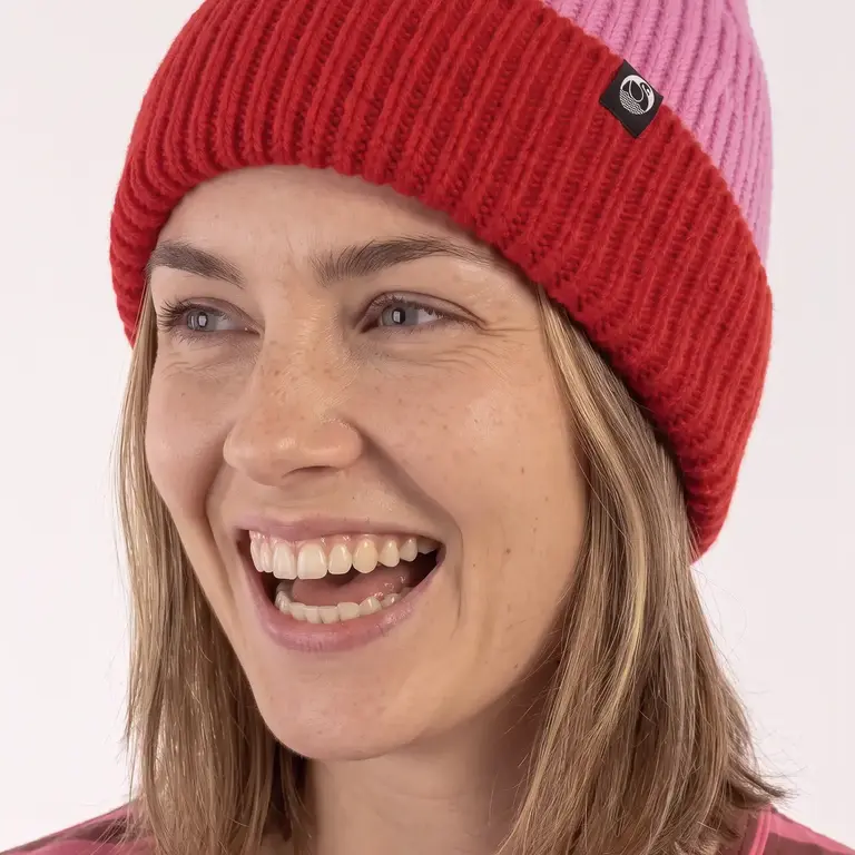 Danefae Danefae Warm Thoughts Merino Beanie Spicy Pink/Flame