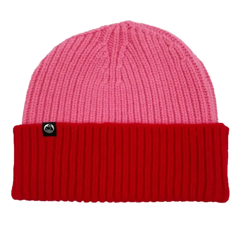 Danefae Danefae Warm Thoughts Merino Beanie Spicy Pink/Flame